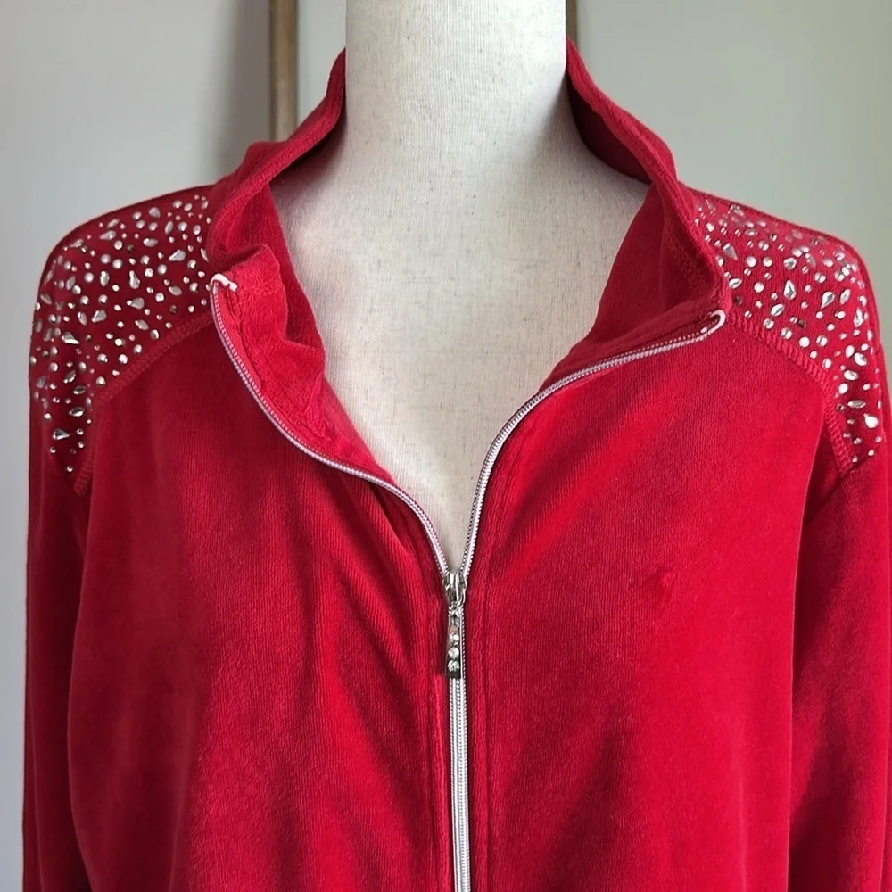 Bundle of Two Onque Casual Zip Up Tops Animal Print and Red Size 2X in GUC - Picture 14 of 17